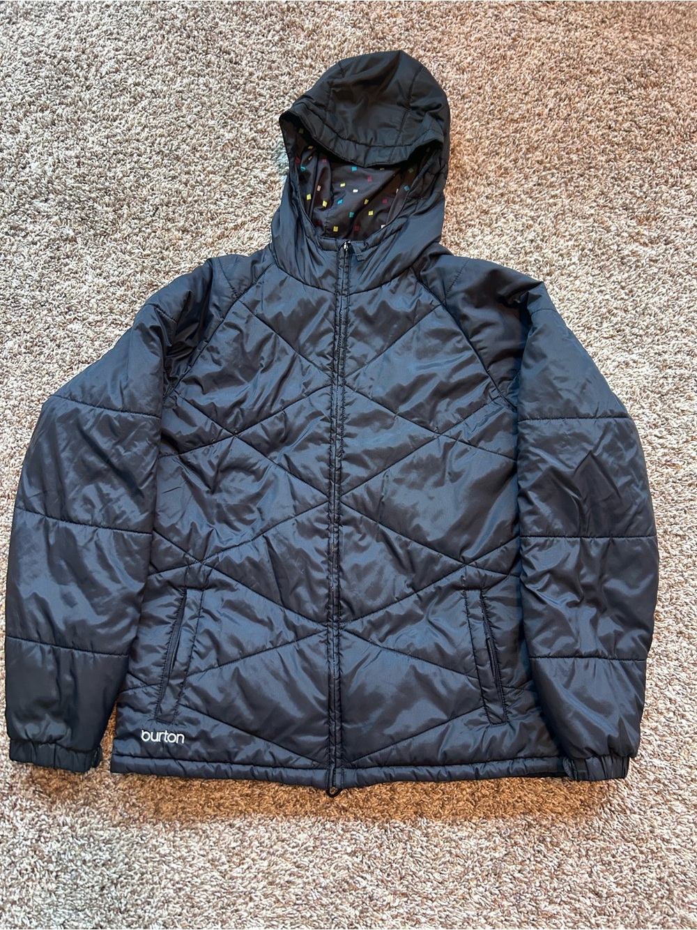 Burton Black Hooded Snowboard Puffer Jacket